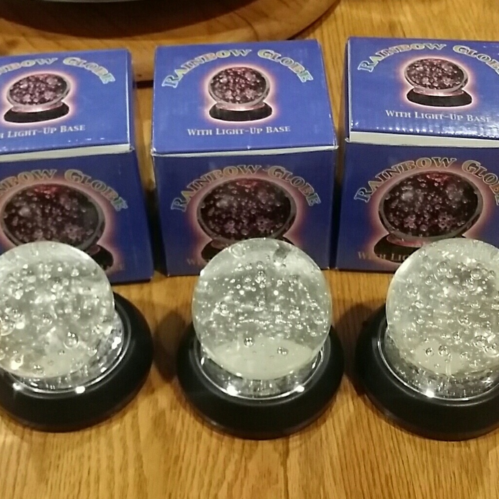 Rainbow Globe with light-up base